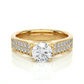 Luxe Sparkle Round Diamond Moissanite Vermeil Ring