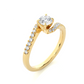 Twist Style Vermeil Moissanite Lab Diamond Engagement Ring