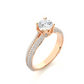 Double Pavé Split Shank Moissanite Diamond Vermeil Ring