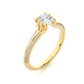 Elegant Radiance Round Cut Moissanite Vermeil Engagement Ring