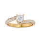 Twisted Halo Moissanite Lab Diamond Vermeil Ring