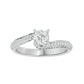 Twisted Halo Moissanite Lab Diamond Vermeil Ring