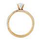 Twisted Halo Moissanite Lab Diamond Vermeil Ring