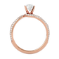 Twisted Halo Moissanite Lab Diamond Vermeil Ring
