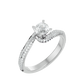 Twisted Halo Moissanite Lab Diamond Vermeil Ring
