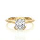 Princess Cut Vermeil Moissanite / Lab Grown Engagement Ring