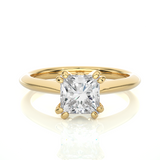 Princess Cut Vermeil Moissanite / Lab Grown Engagement Ring