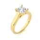 Lab Grown Diamond Moissanite Solitaire Princess Cut Ring