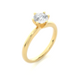 Round Solitaire Vermeil Moissanite Lab Diamond Engagement Ring