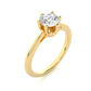 Elegant Round Cut Moissanite Lab Diamond Engagement Ring
