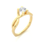 Infinity Twist Vermeil Moissanite Lab Diamond Engagement Ring
