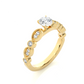 Royal Spark Halo Vermeil Engagement Statement Ring