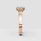 Simple oval diamond engagement ring in yellow gold