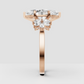 Yellow gold floral engagement ring