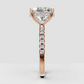 Pear Cut Lab Grown & Moissanite Diamond Halo Engagement Ring - Image 10