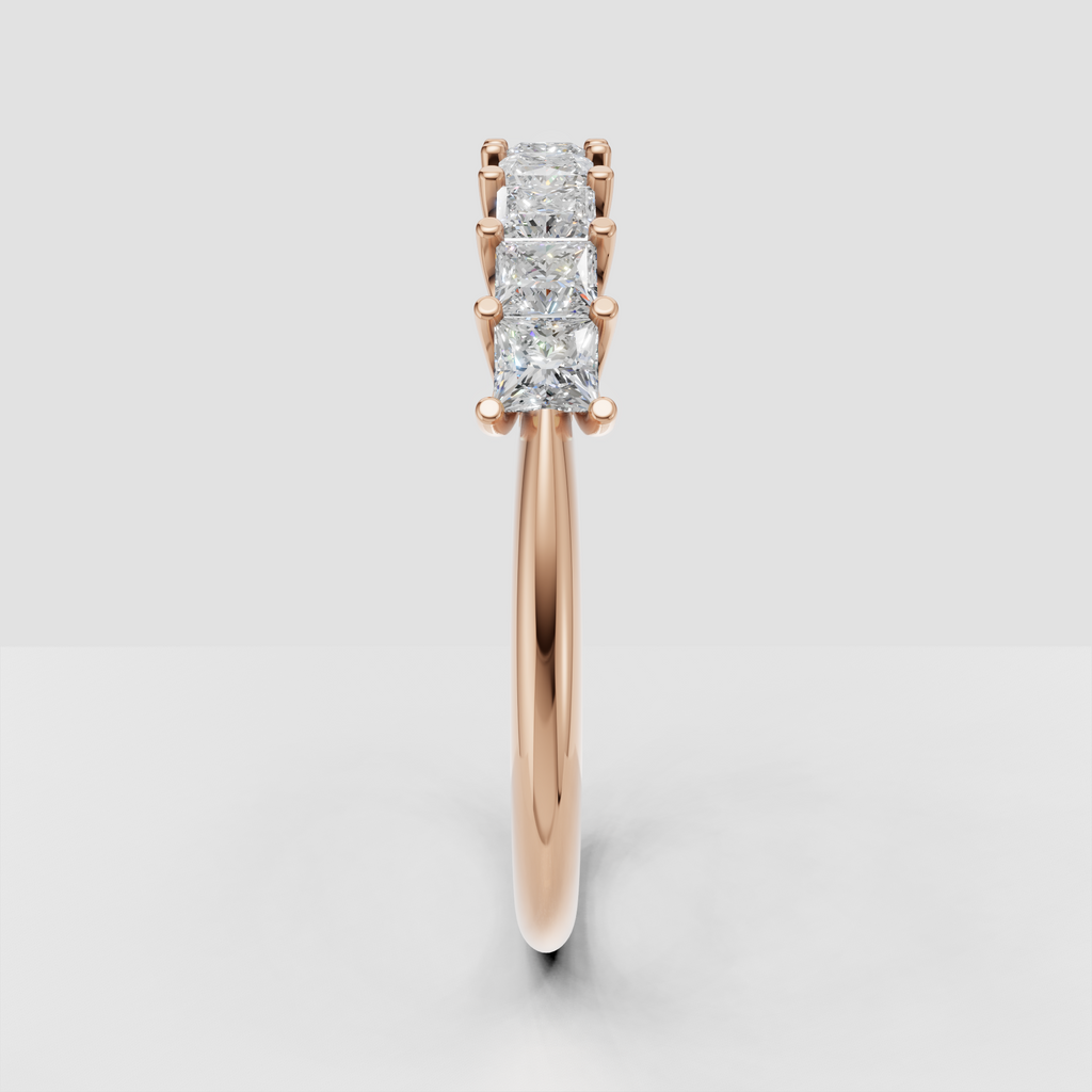 Princess diamond ring with delicate open gallery design