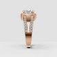 Elegant yellow gold cushion engagement ring