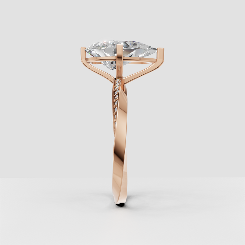 Classic yellow gold pear engagement ring