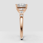 Modern princess diamond engagement ring with geometric band