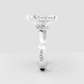 Marquise diamond ring featuring three marquise floral side stones