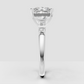 Princess cut solitaire engagement ring in yellow gold