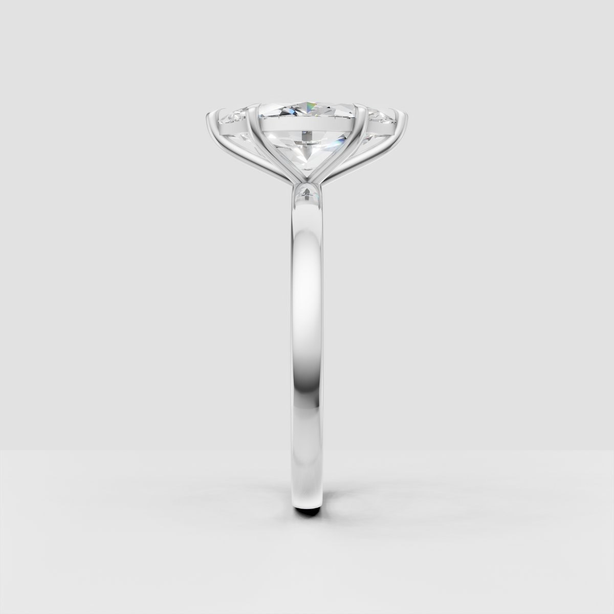 Luxury marquise engagement ring featuring six gold prongs