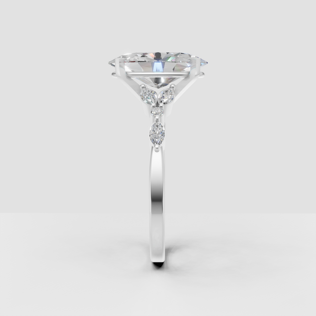 Oval cut solitaire engagement ring in yellow gold