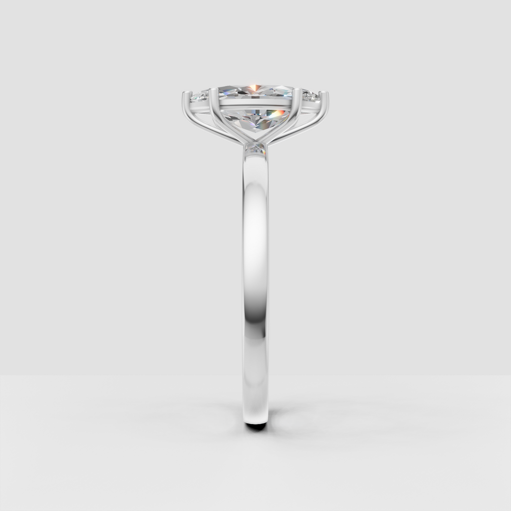 Luxury marquise cut engagement ring with protective prongs