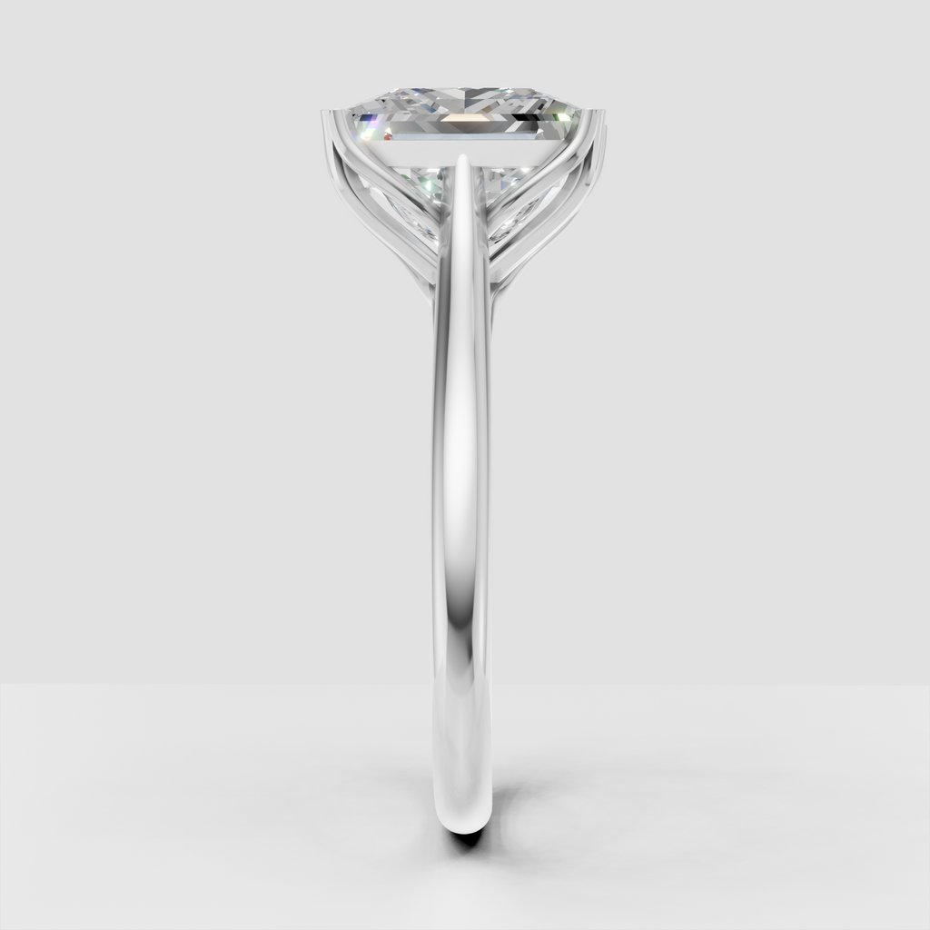 Minimalist princess cut diamond engagement ring