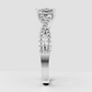 Trillion Cut Lab Grown & Moissanite Diamond Halo Engagement Ring - Image 11