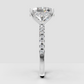 Pear Cut Lab Grown & Moissanite Diamond Halo Engagement Ring - Image 11
