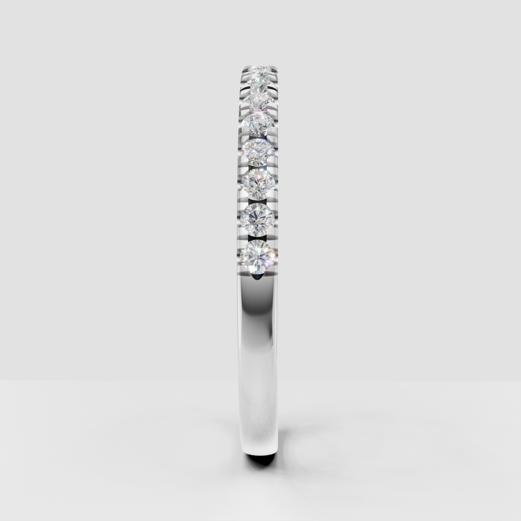 Brilliant round stone eternity wedding ring