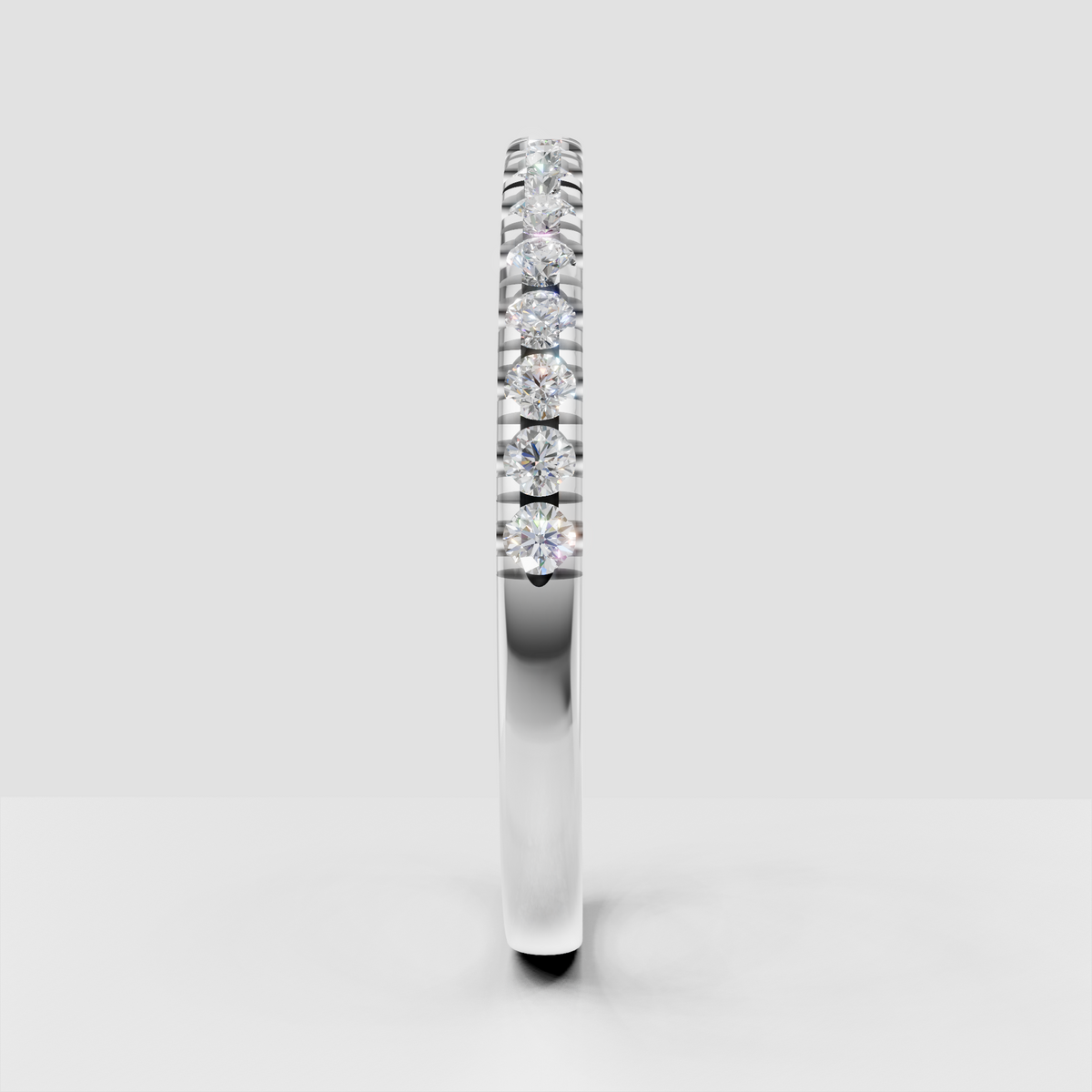 Brilliant round stone eternity wedding ring