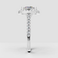 Classic cushion diamond ring with pavé-set shoulders