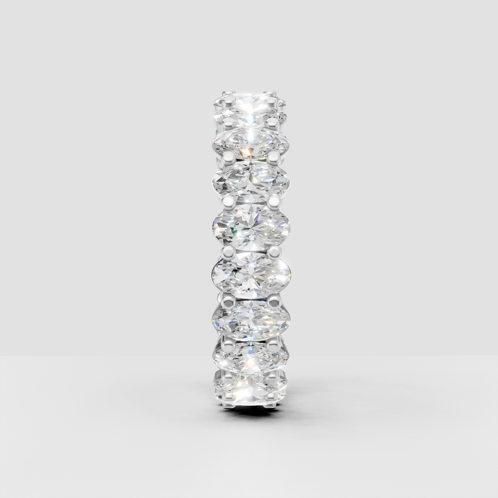 Luxury oval diamond full eternity wedding band