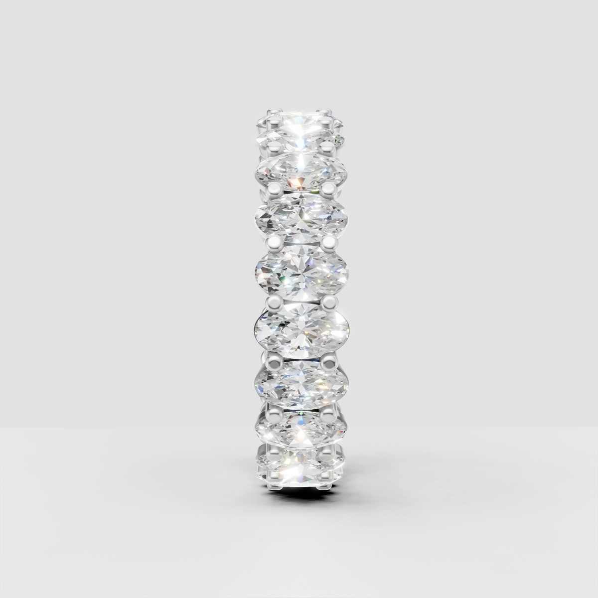 Luxury oval diamond full eternity wedding band