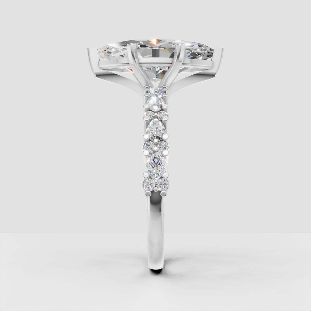 Luxury marquise cut engagement ring