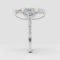 Vintage marquise diamond ring with delicate pave accents