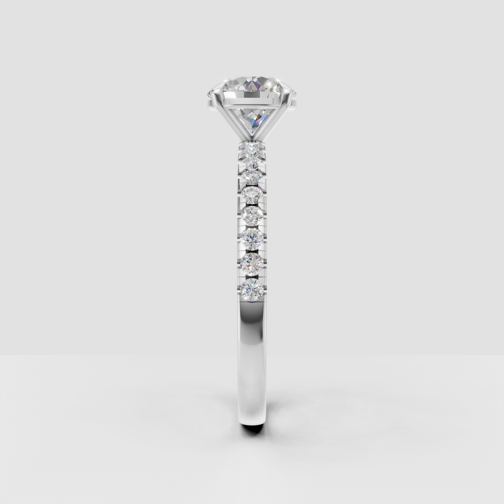 Luxury yellow gold paved diamond wedding ring