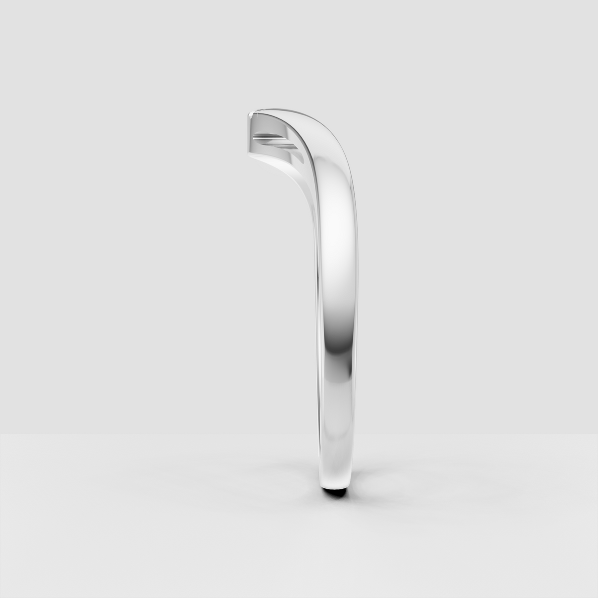 Modern yellow gold two-stone ring with curved cut center stones
