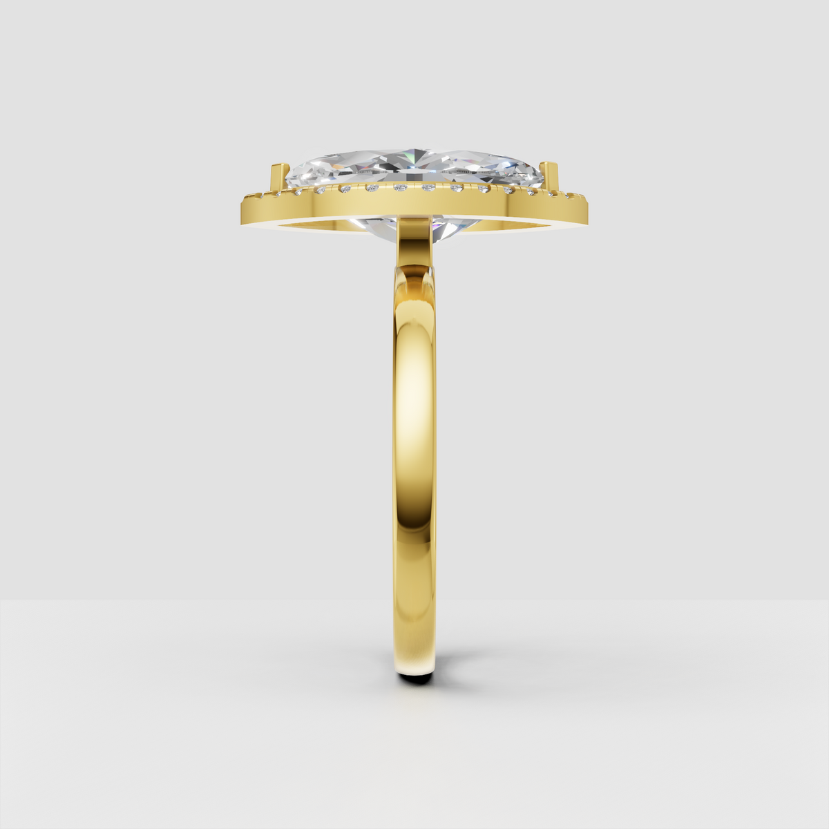 Round Cut Lab Grown & Moissanite Diamond Halo Engagement Ring - Image 12
