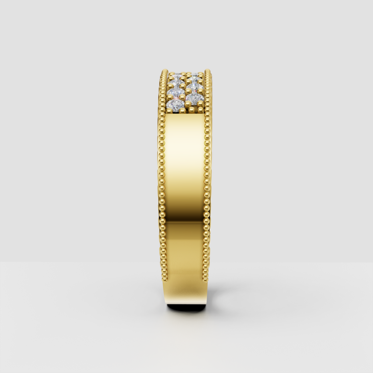 Multi-row round diamond eternity ring