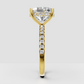 Pear Cut Lab Grown & Moissanite Diamond Halo Engagement Ring - Image 12