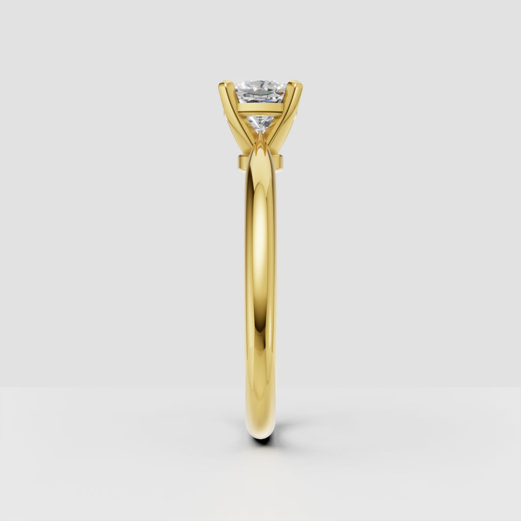 Elegant cushion Diamond solitaire engagement ring