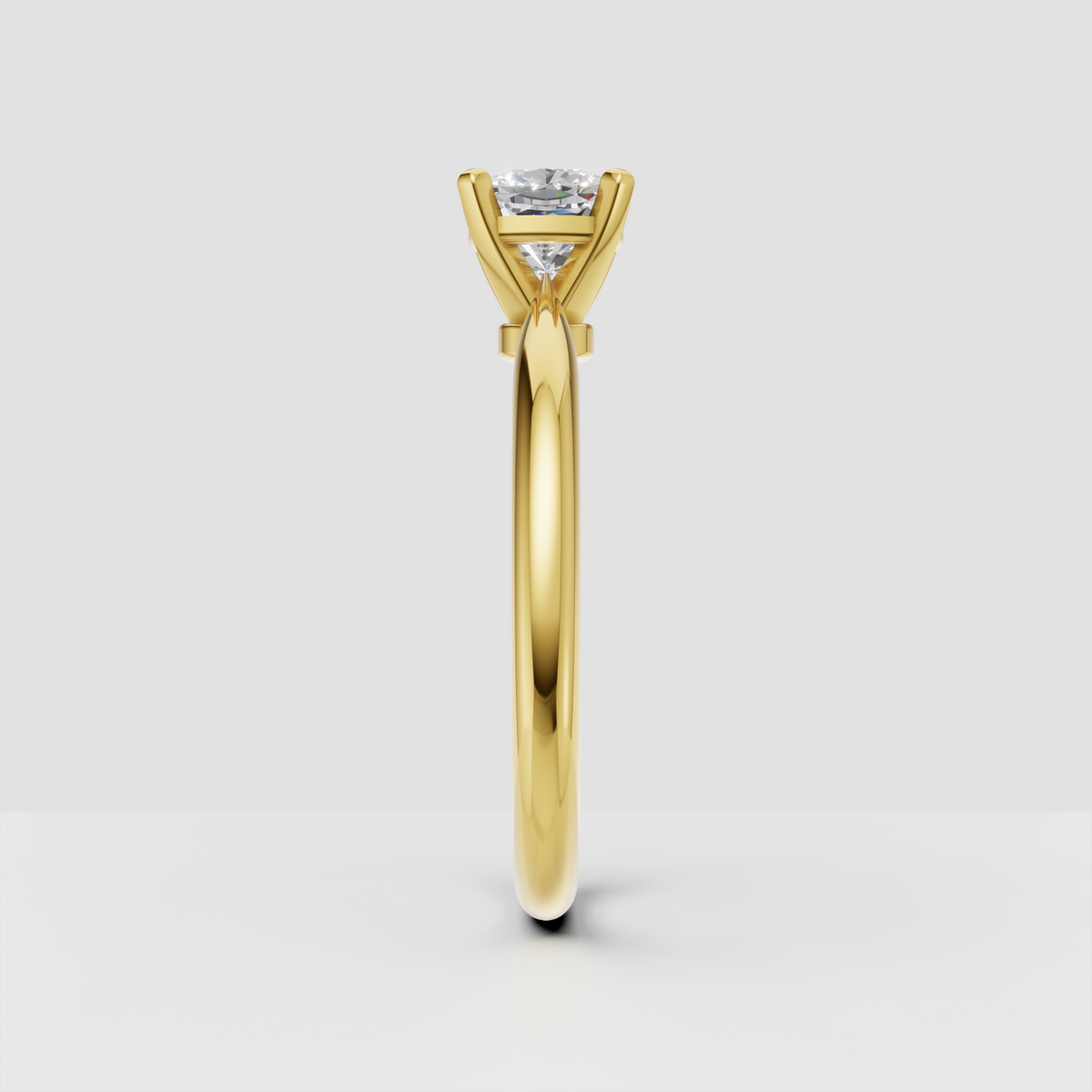 Elegant cushion Diamond solitaire engagement ring