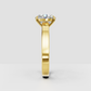 Elegant oval solitaire engagement ring