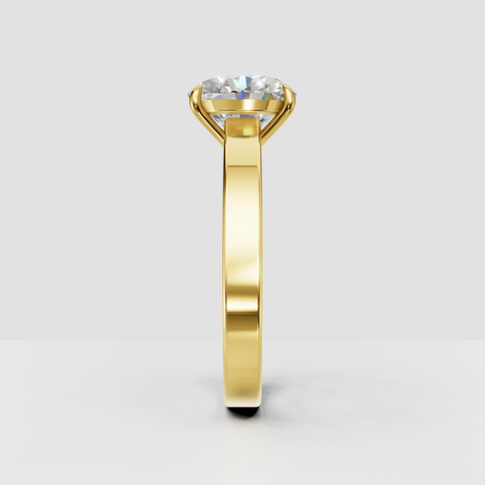 Elegant oval solitaire engagement ring