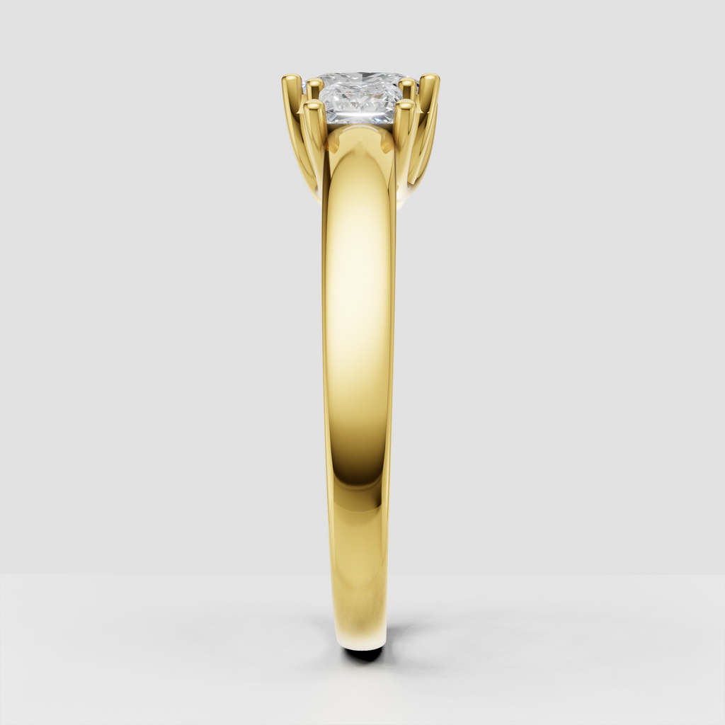 Oval Cut Lab Grown & Moissanite Diamond Halo Engagement Ring - Image 12