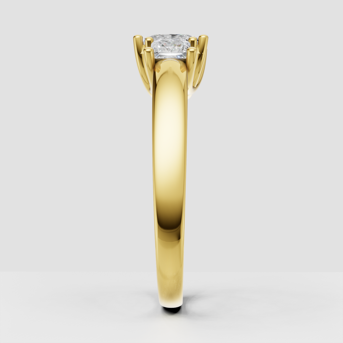 Oval Cut Lab Grown & Moissanite Diamond Halo Engagement Ring - Image 12