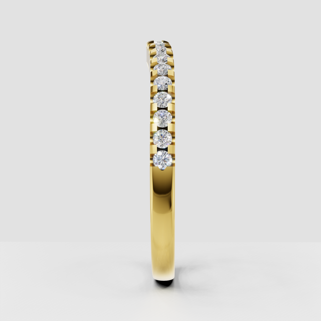 Yellow gold round brilliant diamond eternity band
